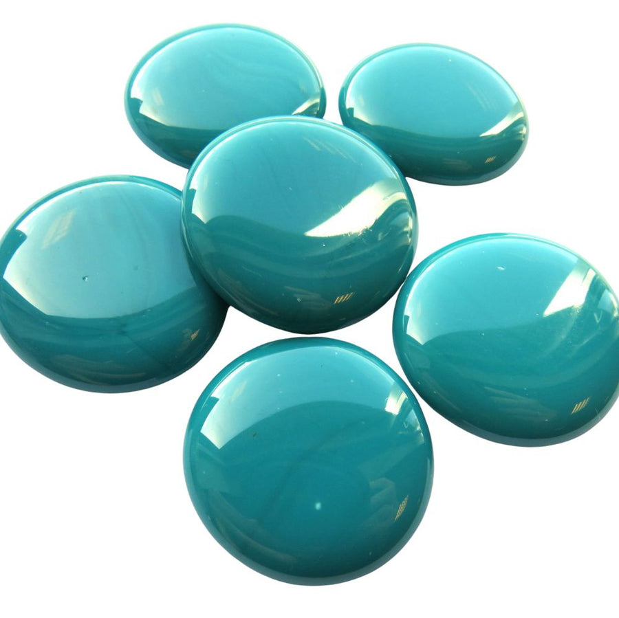 Glasdruppels XL 30-36mm Cyaan