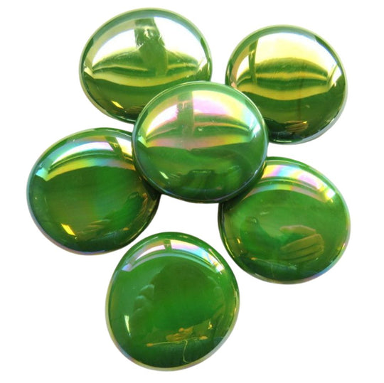Billes de Verre XL 30-36mm Vert Irisée