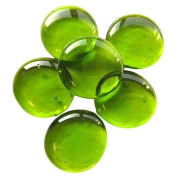 Glasdruppels XL  30-36mm Kristalkiwi