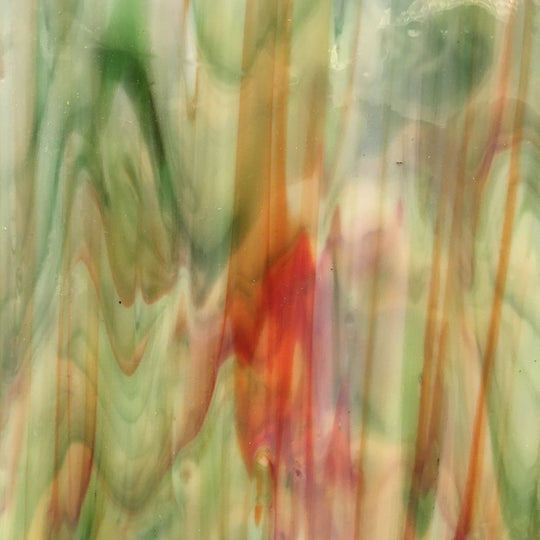 Placa de Vidrio Verde Rojo con Motas en Anillo