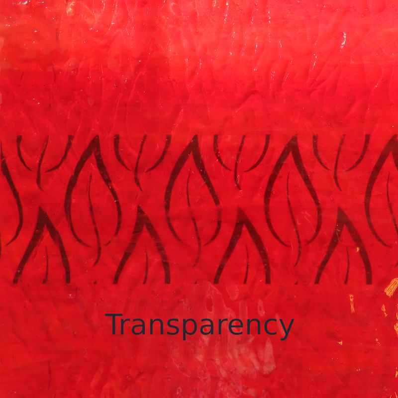 Plaque de Verre Rouge Cerise