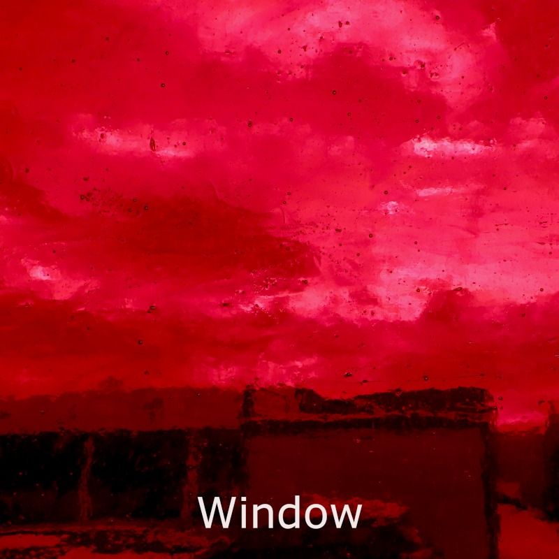 Glasplaat Fel Kersenrood