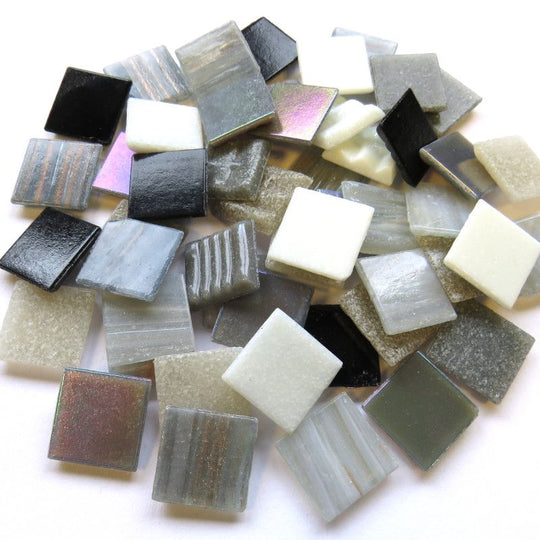 Glass Mosaic Grey Mix 20mm
