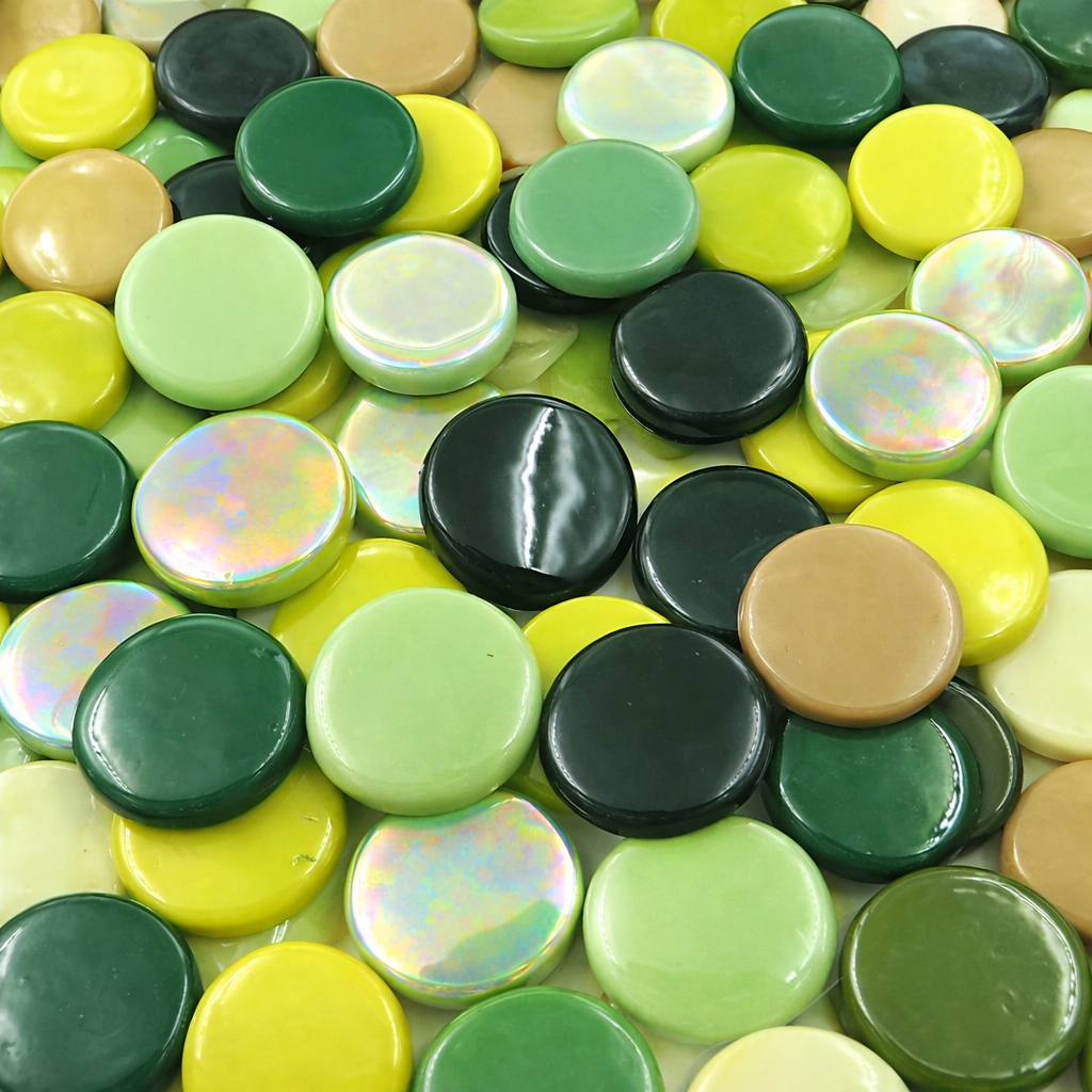 Glas-Pastillen 18mm Grünmix