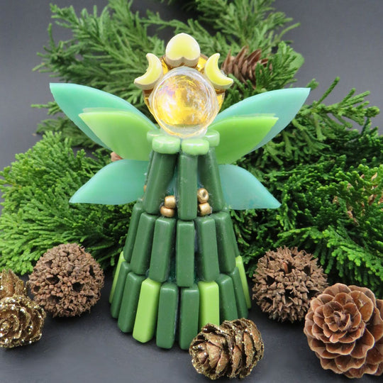 Ange de Noël Vert (3 pièces)