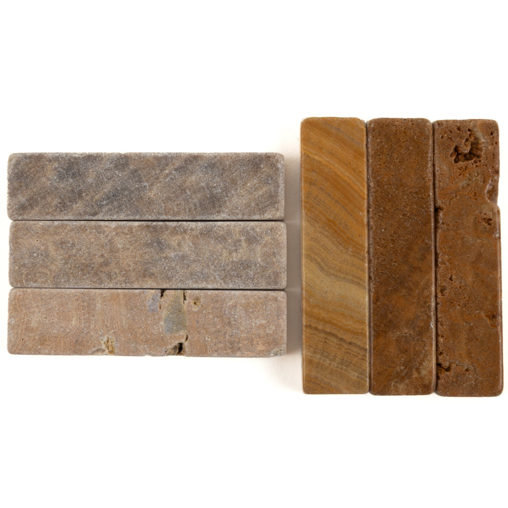 Varillas de mármol con veta de madera amarilla