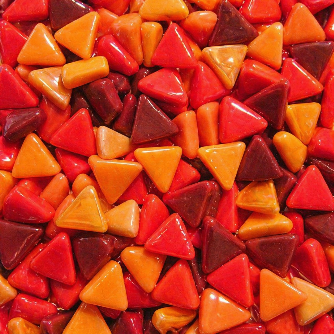 Mini mosaico de vidrio triángulo mezcla para fuego