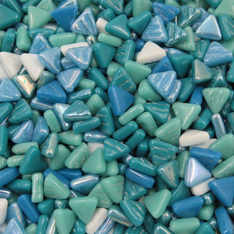 Mini Glass Mosaic Triangle Water Mix