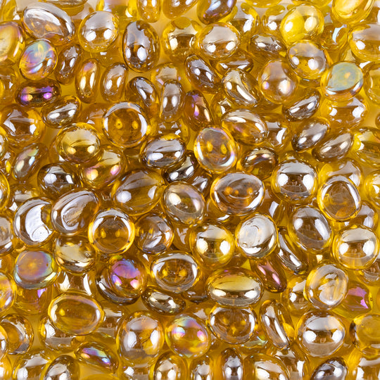 Mini Gotas de Vidrio 9-13mm Amarillo Diamante