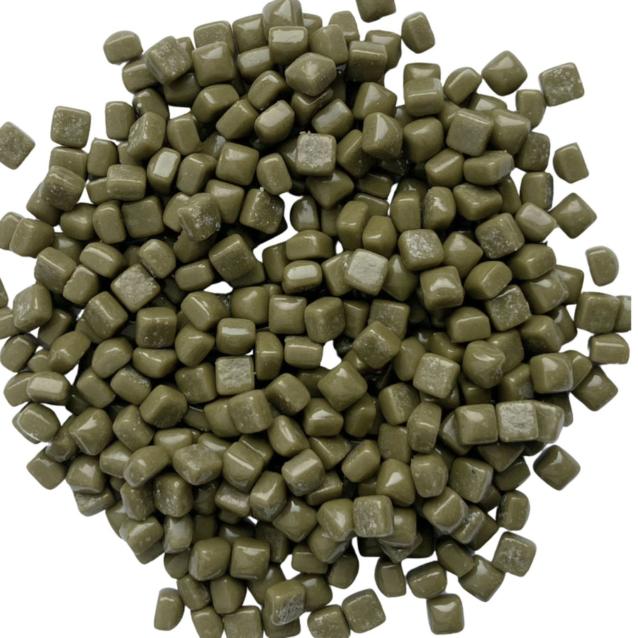 Micro Glass Cubes 4,8mm  Olive