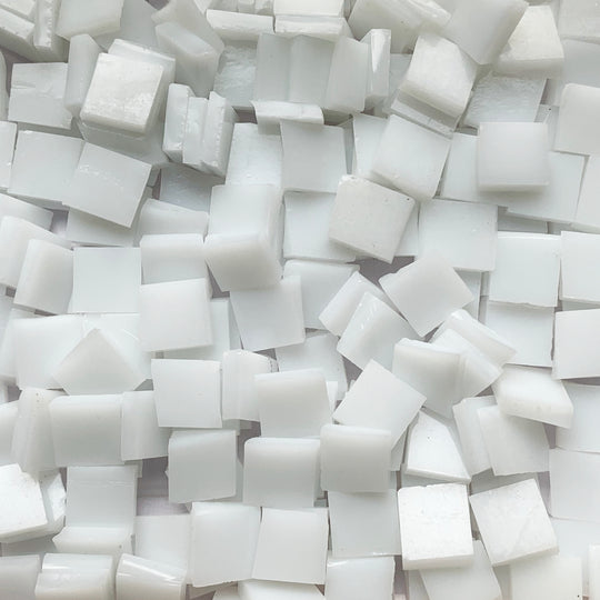 Mosaico de Vidrio Tiffany Glacier 15mm – Blanco