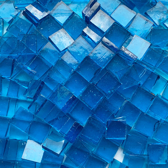 Mosaico de Vidrio Tiffany Glacier 15mm – Azul Capri