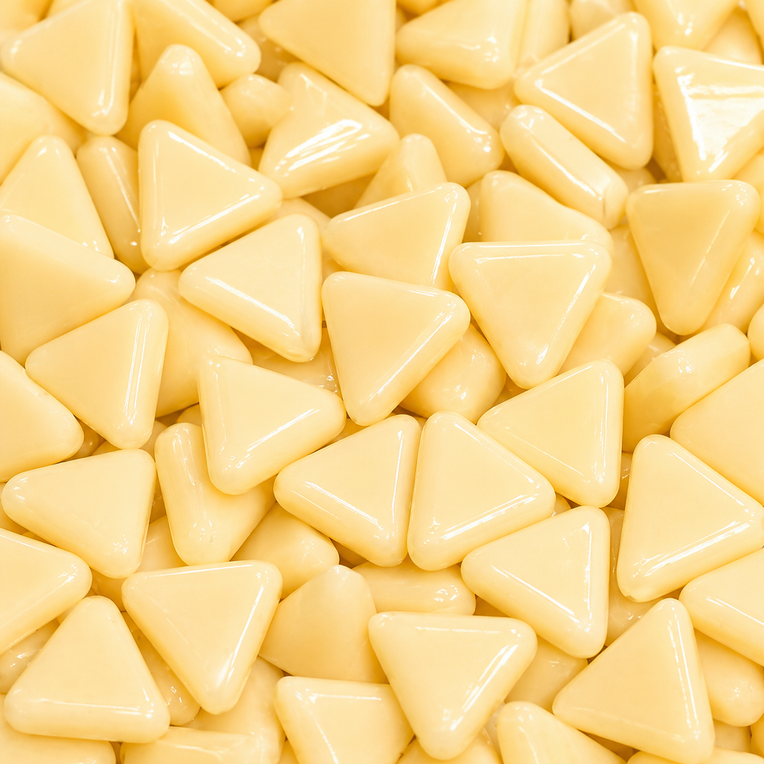 Mini Glass Mosaic Triangle Cream