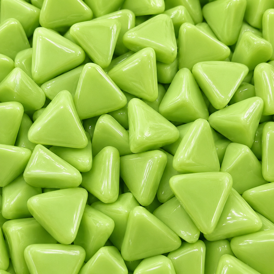 Mini mosaico de vidrio triangular verde menta