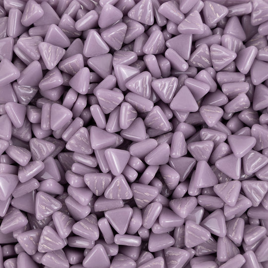 Mini mosaico de vidrio triangular lila