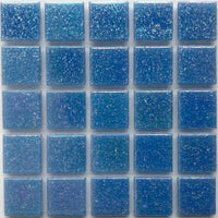 Mosaico de Vidrio Iridiscente 20mm Azul Cielo