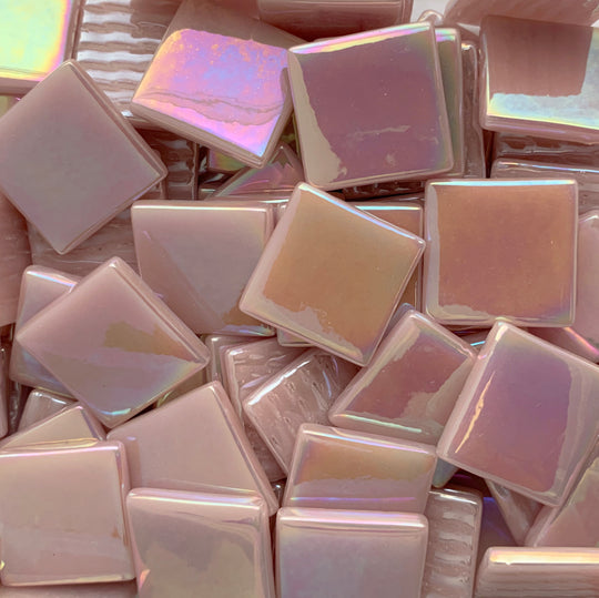 Pâte de Verre Parelmoer 25mm Rozeblaadje