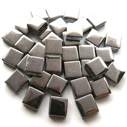 Pâtes de Verre Miroir Colorées 10mm  Argent