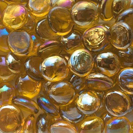 Gemas de Vidrio 16-20mm Amarillo Diamante