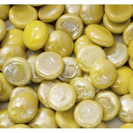 Gemas de Vidrio 16-20mm Amarillo Ópalo