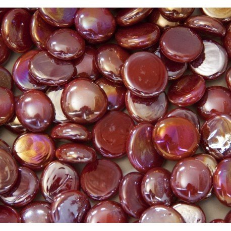 Gemas de Vidrio 16-20mm Rojo Ópalo