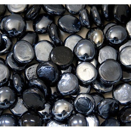 Gemas de Vidrio 16-20mm Negro Ópalo