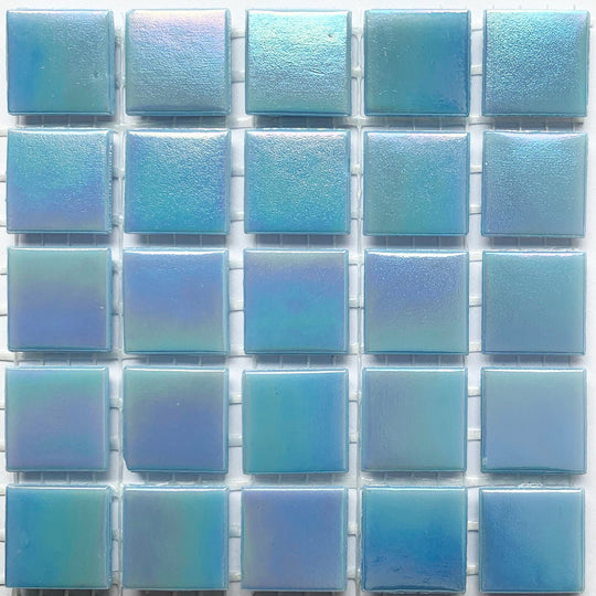 Iridescent Glass Mosaic 20mm  Blue Opal
