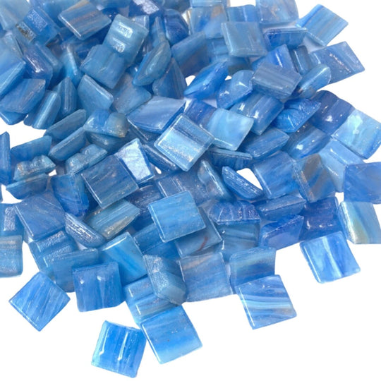 Gold Veined Glass Mosaic 10mm  Blue Ribbon