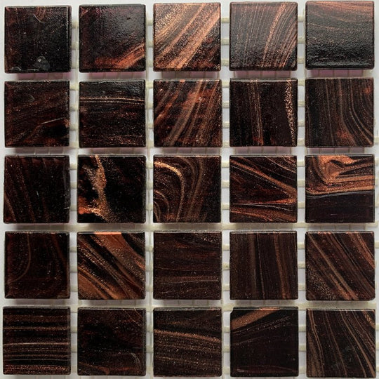 Mosaico de Vidrio con Vetas de Oro 20mm Terciopelo