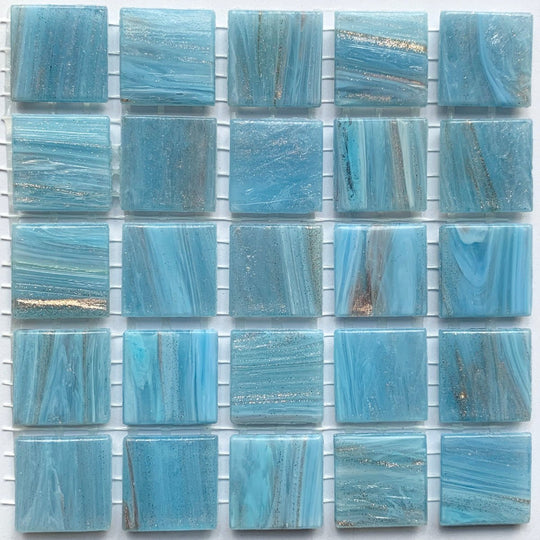 Mosaico de Vidrio con Vetas de Oro 20mm Nube Dorada