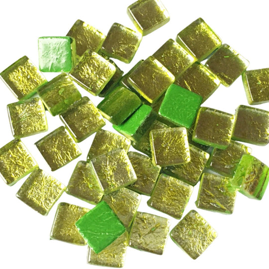 Pâtes de Verre Miroir Colorées 10mm  Arsenic