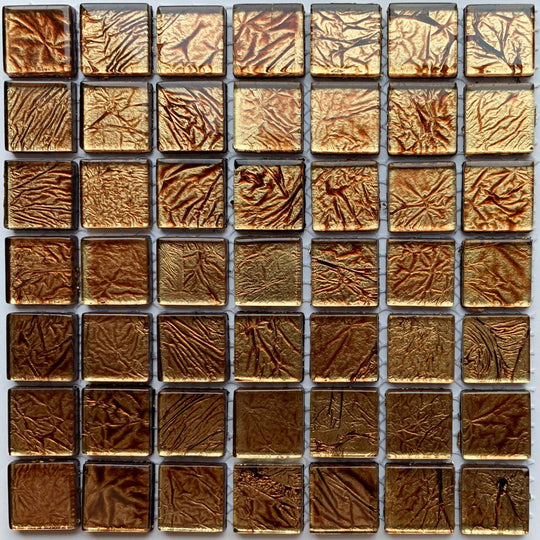 Mosaico de Vidrio Espejo 20mm Bronce