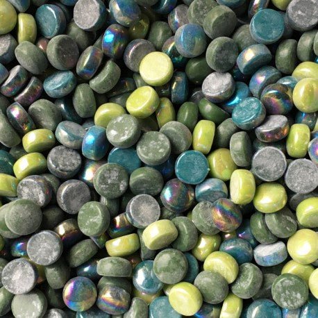 Gotas de Vidrio 12mm Mezcla Verde Oscuro