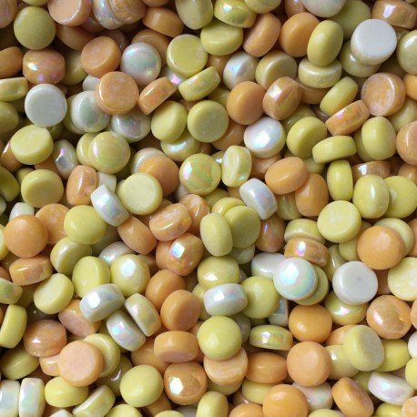 Gotas de Vidrio 12mm Mezcla Amarilla