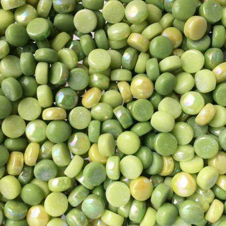 Gotas de Vidrio 12mm Mezcla Verde