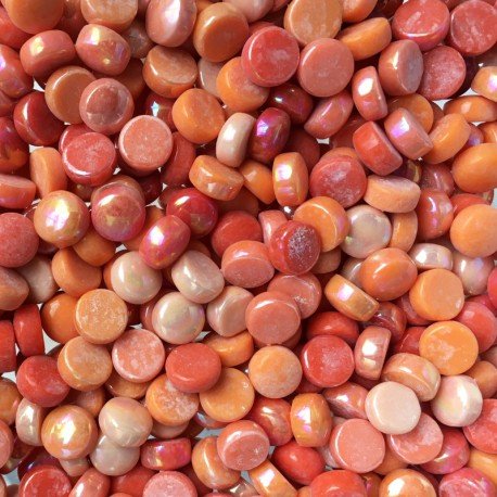 Gotas de Vidrio 12mm Mezcla Naranja