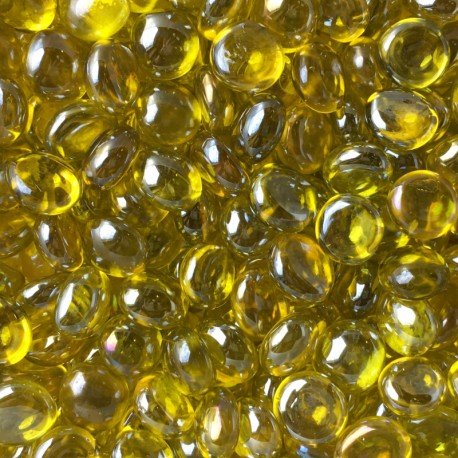 Billes de Verre Mini 9-13mm  Jaune Diamant