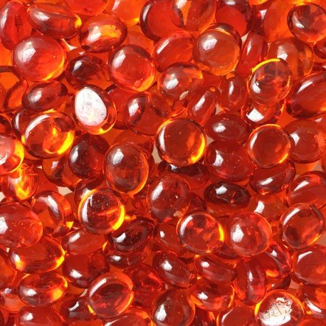 Billes de Verre Mini 9-13mm  Orange Cristal
