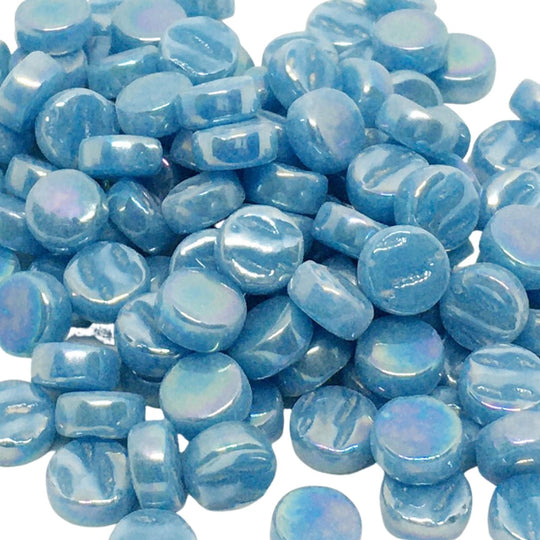 Dots Pearlised 8mm   Lake Blue