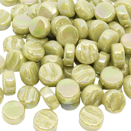 Dots Pearlised 8mm    Olive Green