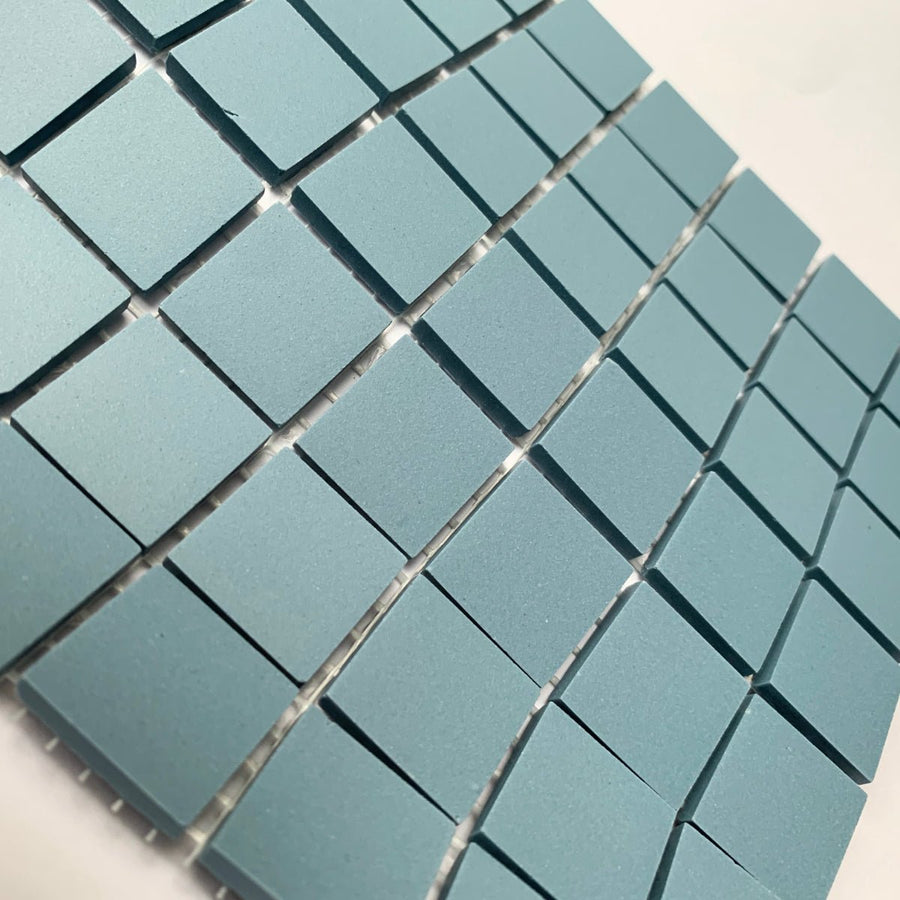 Winckelmans Bleu – matte mozaïektegels van 20x20 mm op gaas