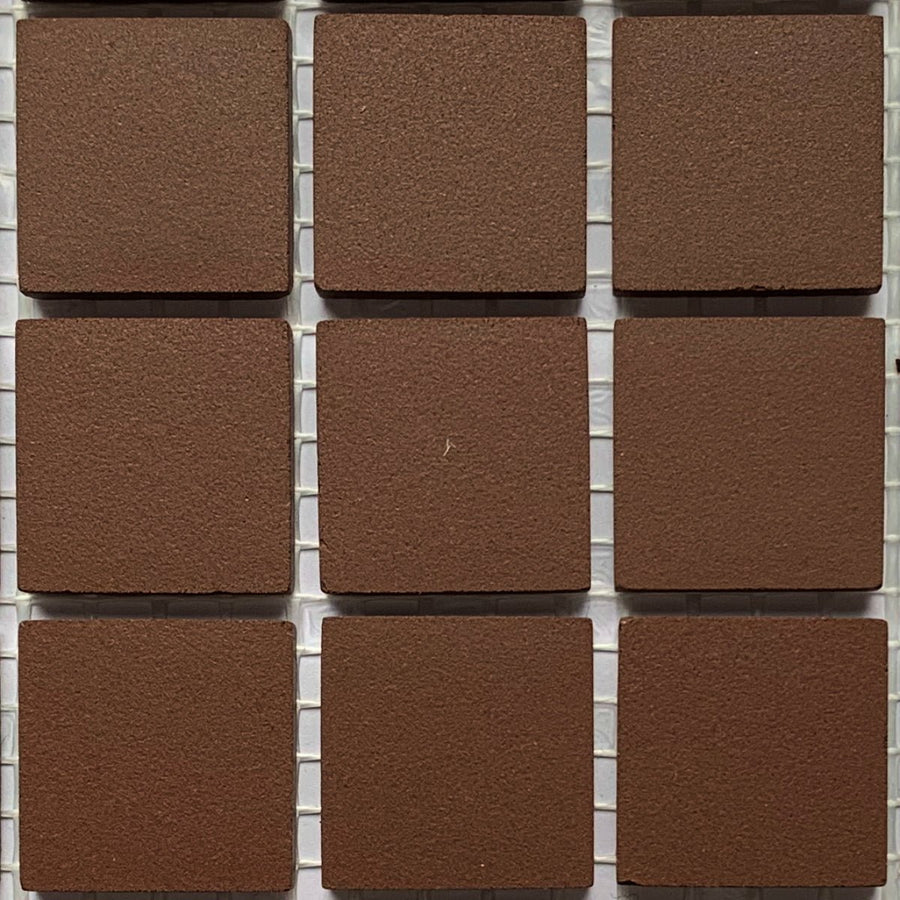Winckelmans Brun – matte mozaïektegels van 20x20 mm op gaas