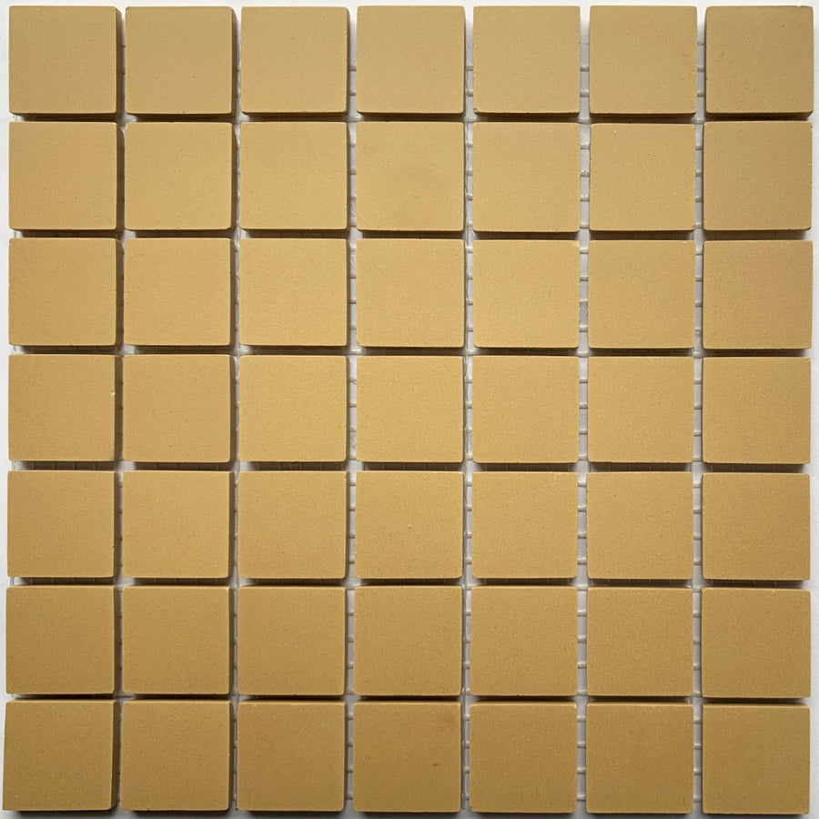 Winckelmans Jaune – matte mozaïektegels van 20x20 mm op gaas