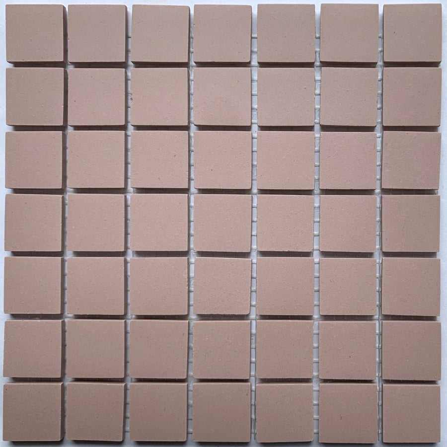 Winckelmans Rose – matt 20x20 mm mosaic tiles on mesh